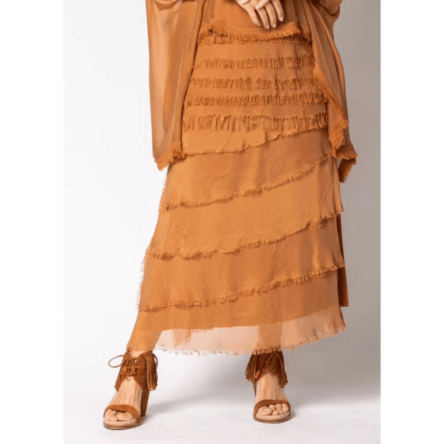 Fifi Silk Skirt | Burnt Toffee