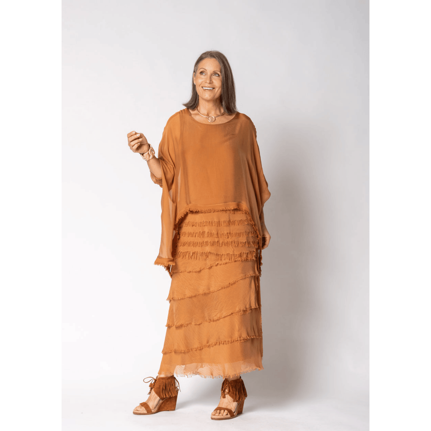 Fifi Silk Skirt | Burnt Toffee