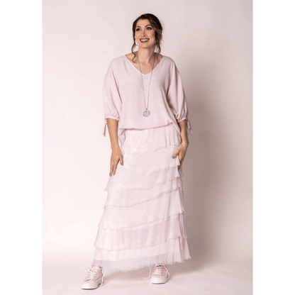 Fifi Silk Skirt | Modena Pink