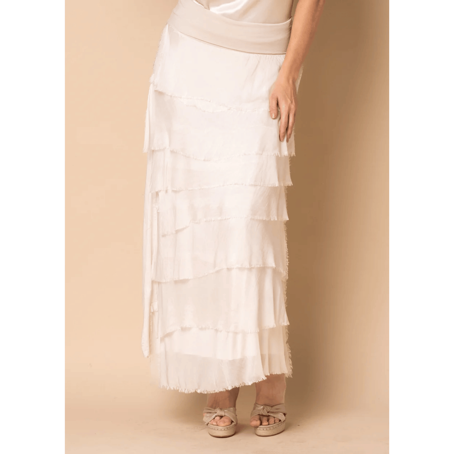 Fifi Silk Skirt | Latte