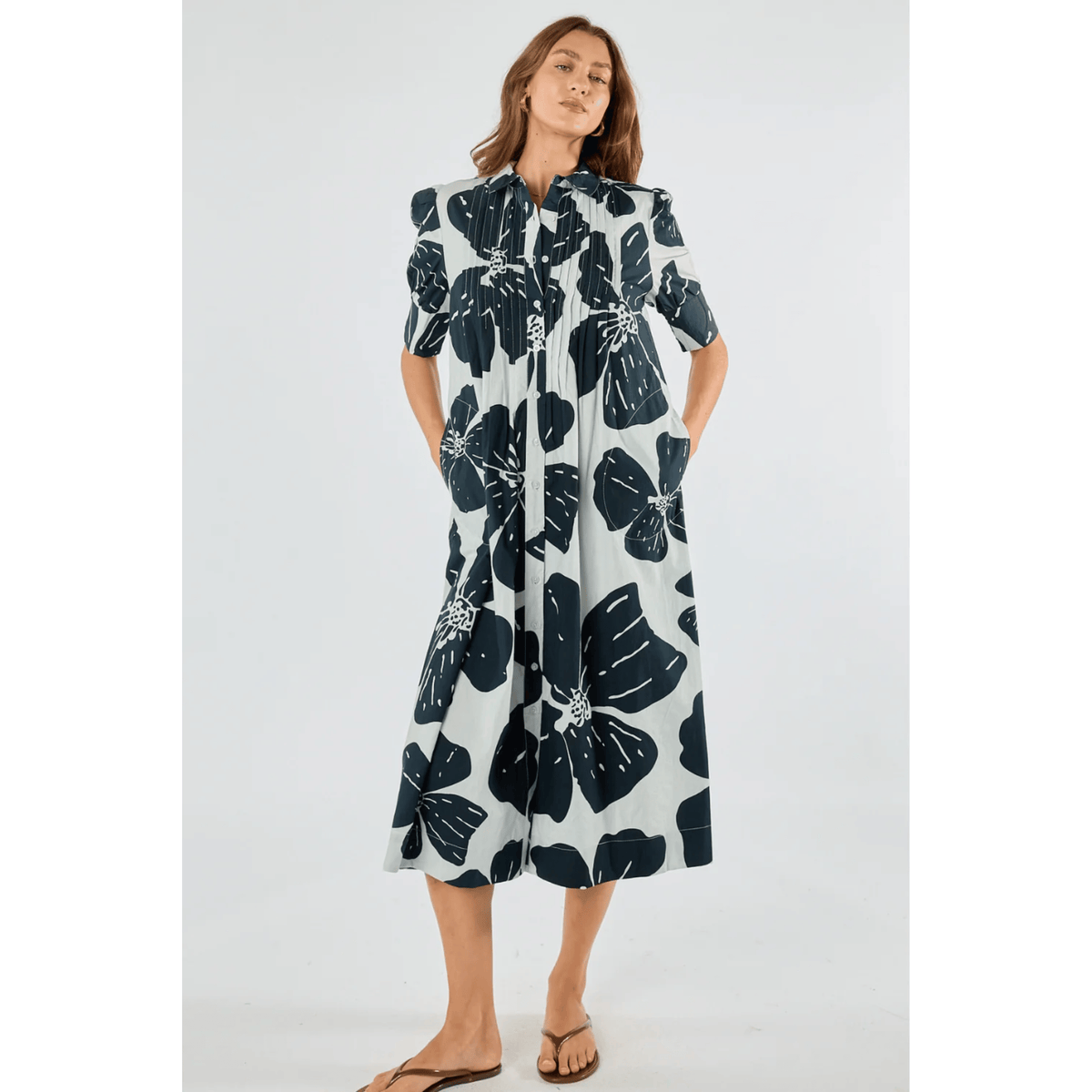 St Jean Midi Dress | White | Itami
