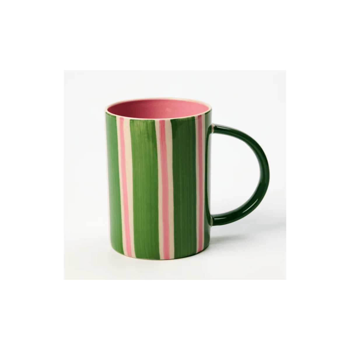 Happy Green Stripe Mug | PICKUP INSTORE ONLY