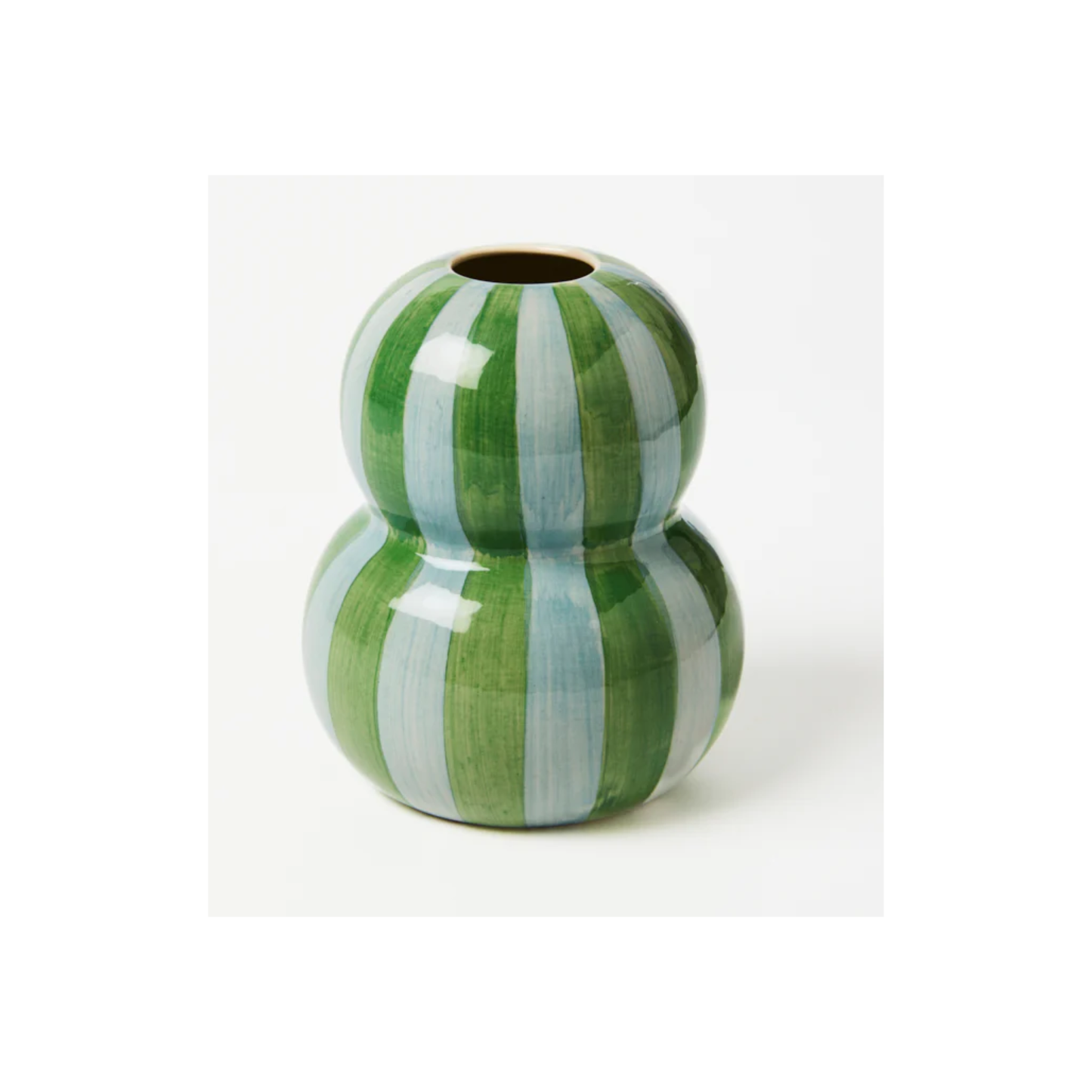 Fonda Green Stripe Vase | PICK-UP INSTORE ONLY