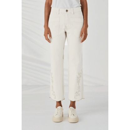 Scallop Jean | Ivory | Lania