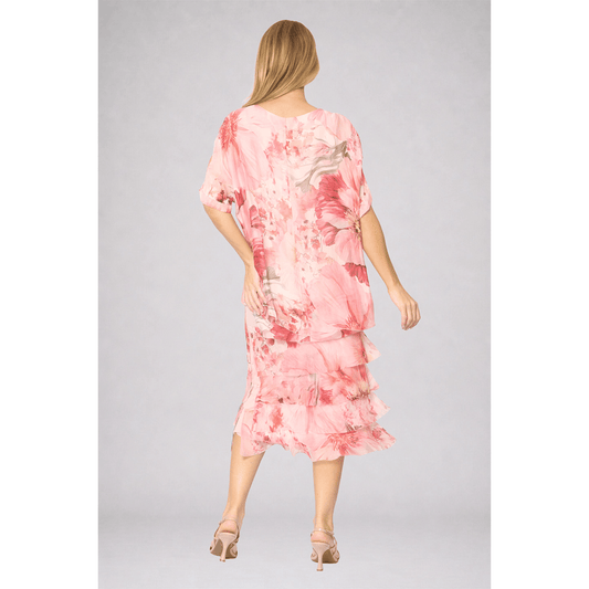 Girona Dress | Multi Pink Florals | La Strada
