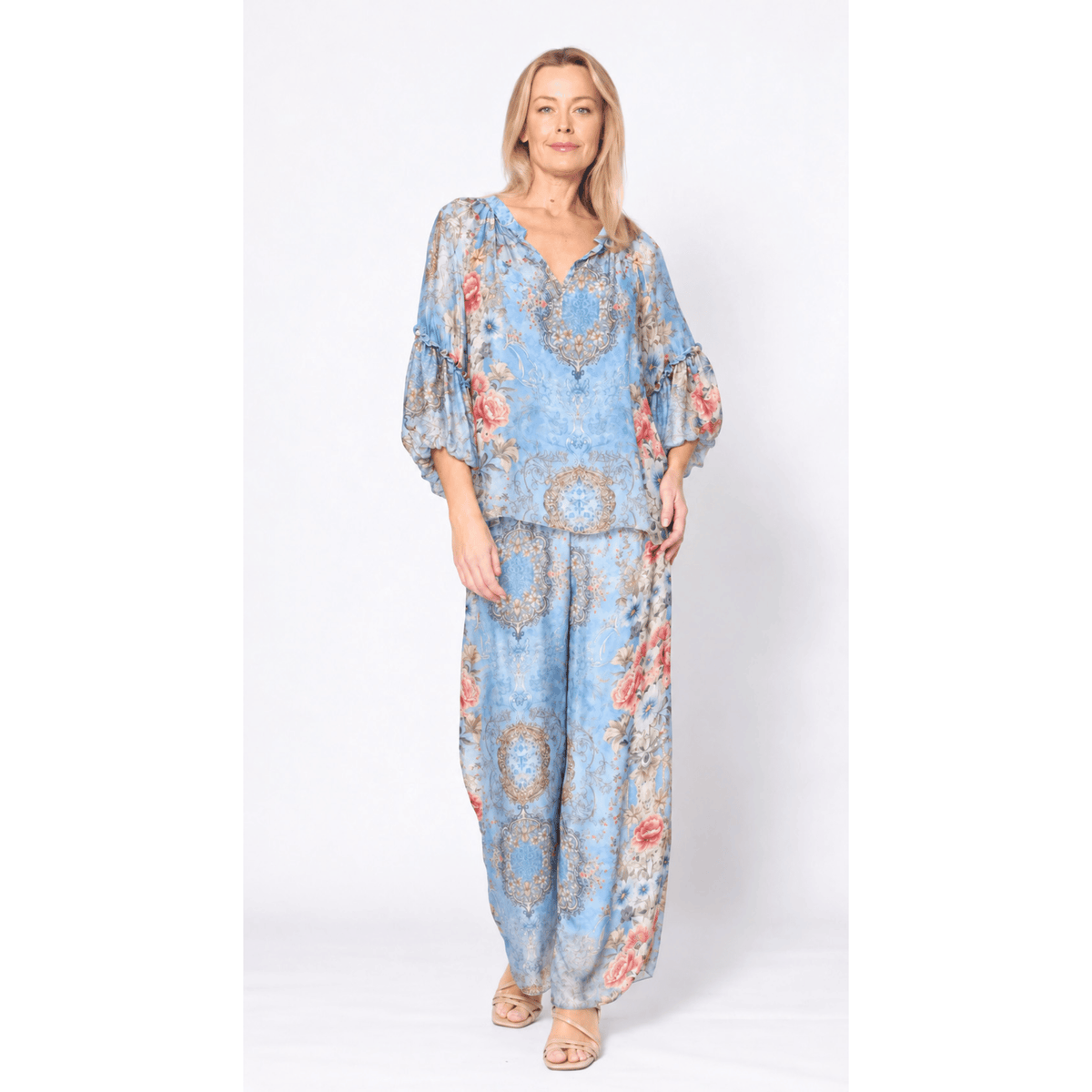 Imani Top | Celeste/Pink | La Strada