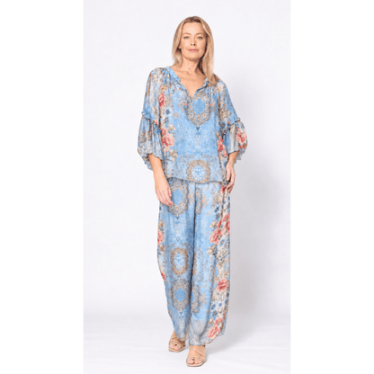 Imani Top | Celeste/Pink | La Strada