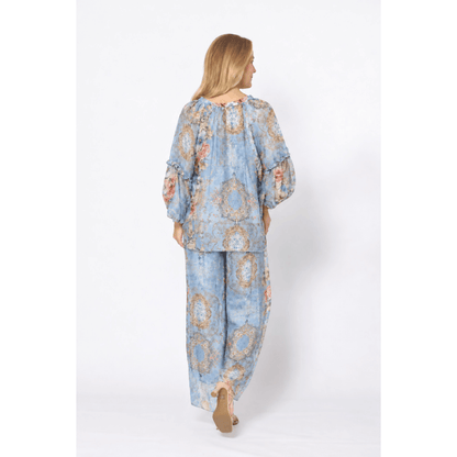 Imani Pant | Celeste/Pink | La Strada