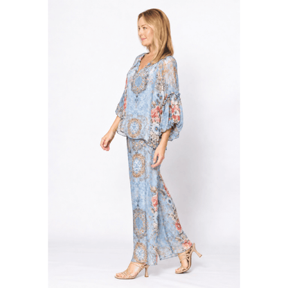 Imani Pant | Celeste/Pink | La Strada