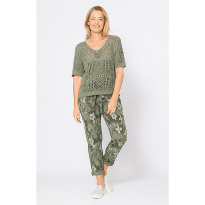 Basel Pant | Military Floral | La Strada