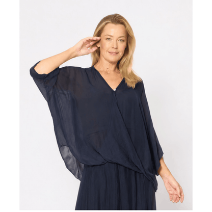 Sardinia Crossover Top | Navy