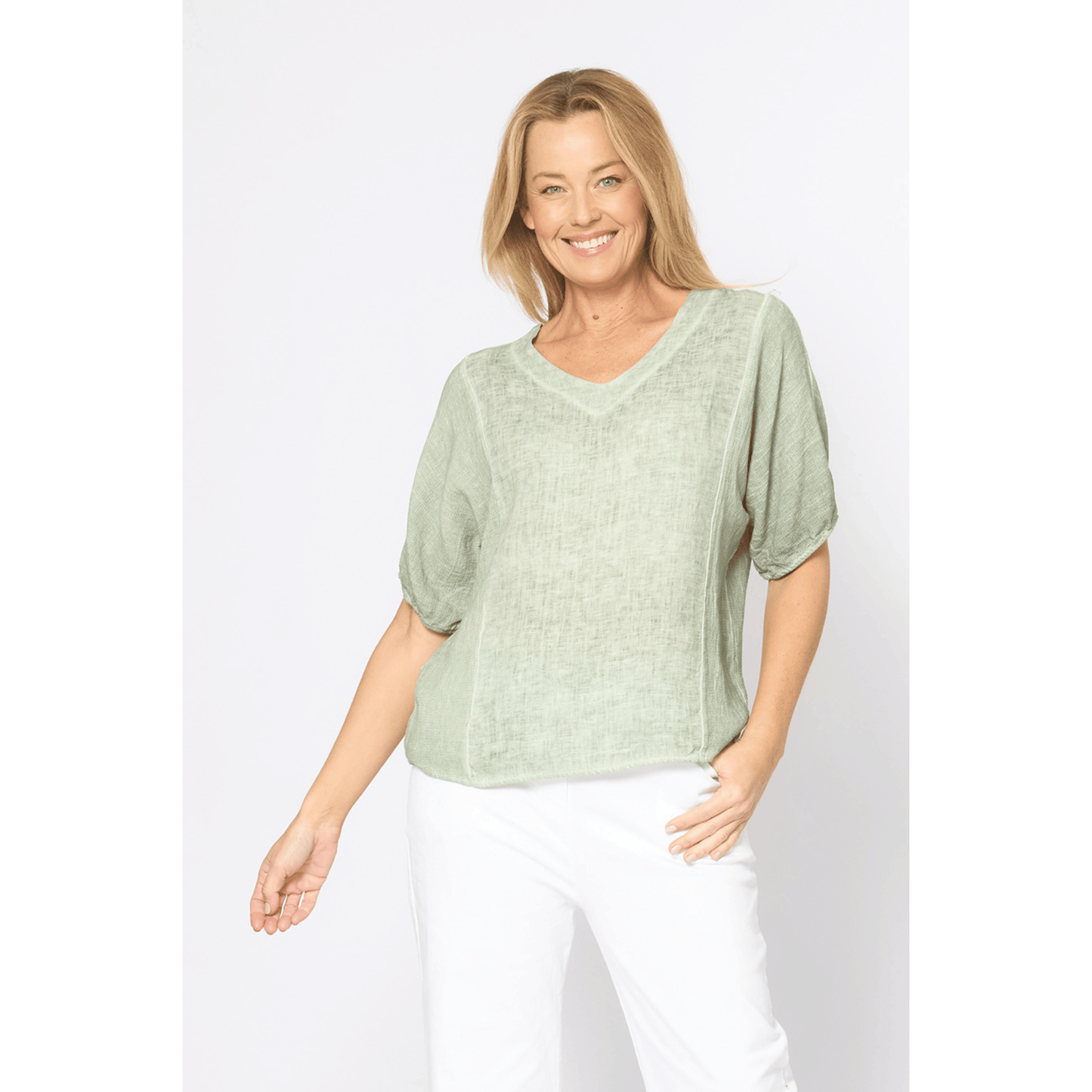 Kalmar Top | Salvia/Khaki | La Strada