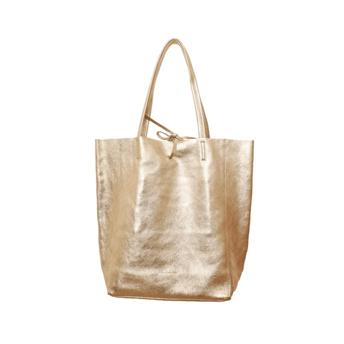 Louis - Leather Tote Bag | Metallic Gold | Maison Fanli