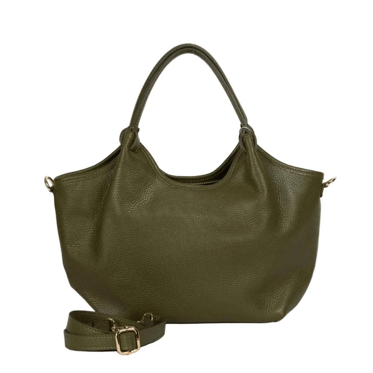 Felix - Small Leather Handbag | Moss | Maison Fanli