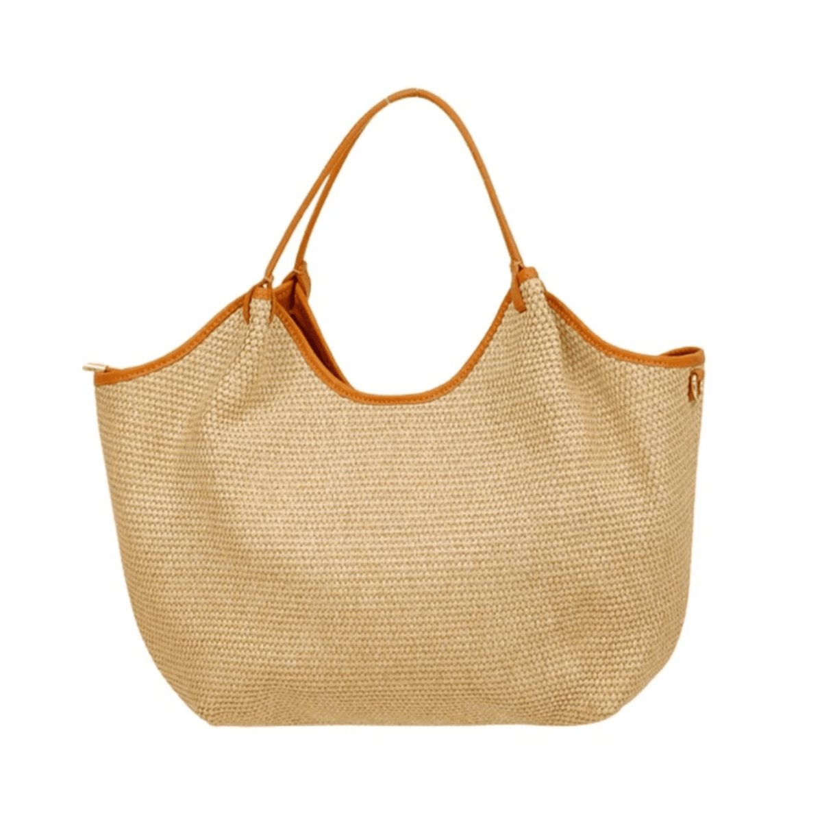 Hector Large Raffia Handbag | Camel | Maison Fanli