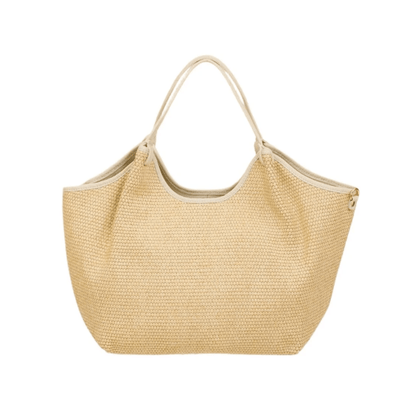 Hector Medium Raffia Handbag | Cream | Maison Fanli