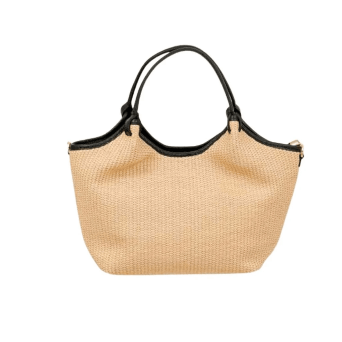 Hector Large Raffia Handbag | Black | Maison Fanli