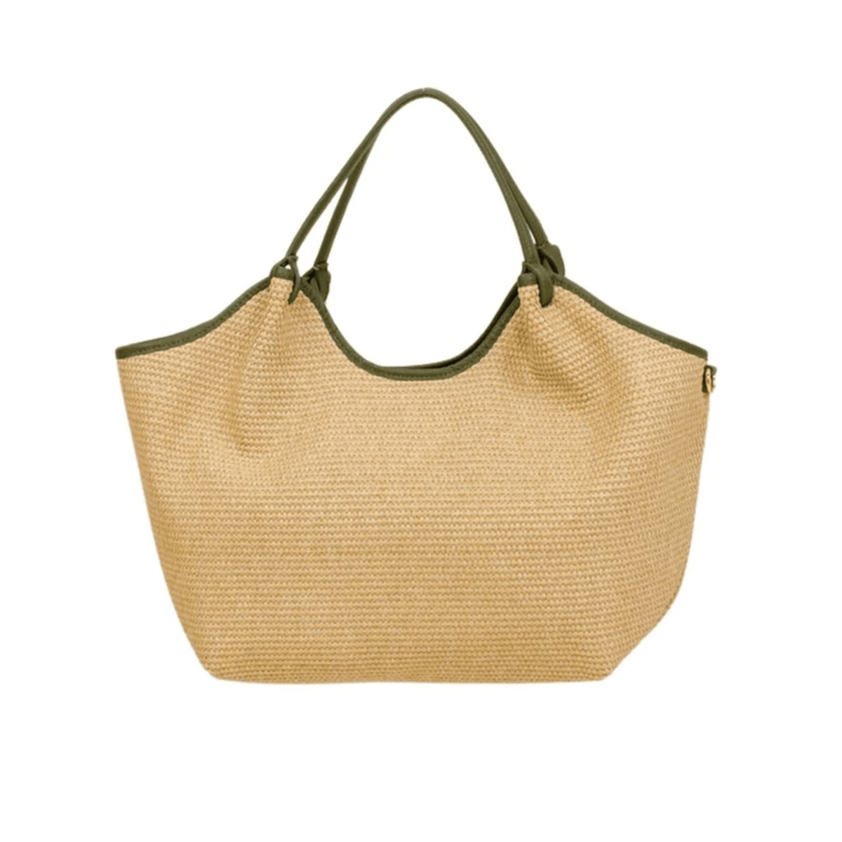 Hector Medium Raffia Handbag | Khaki | Maison Fanli