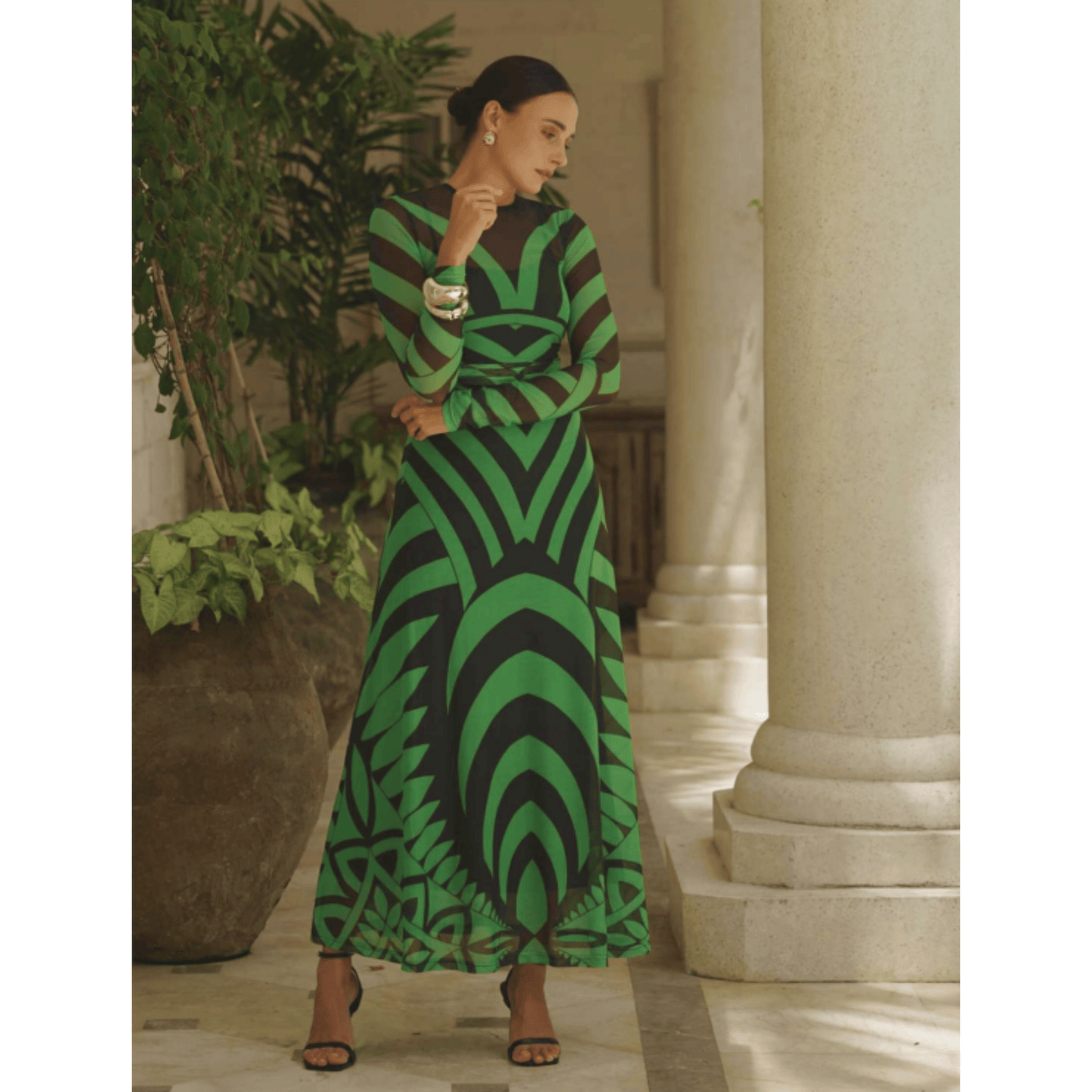 Sterling Mesh Dress | Emerald