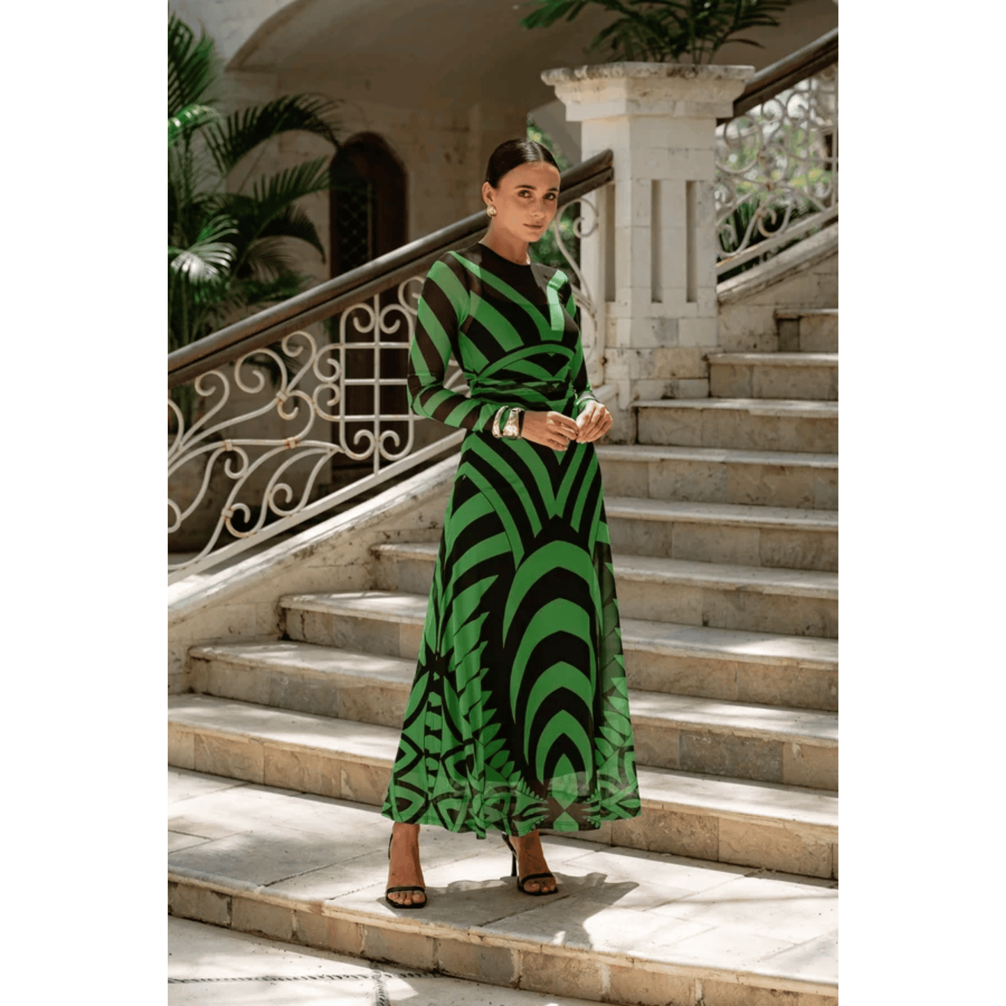 Sterling Mesh Dress | Emerald
