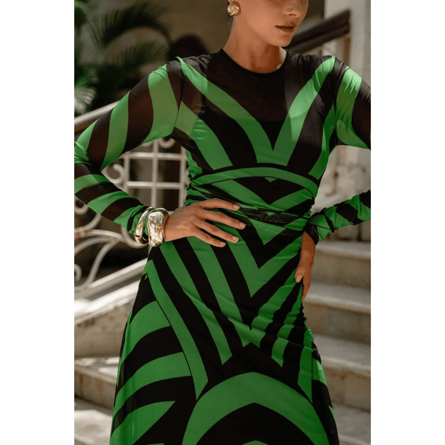 Sterling Mesh Dress | Emerald
