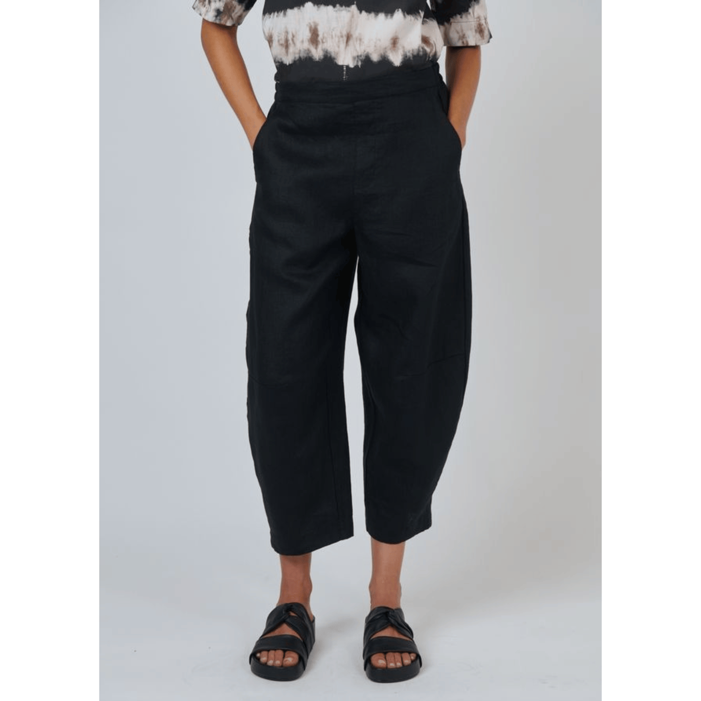 Olga Linen Pant | Black