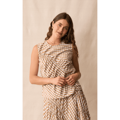 In Stitches Top | Biscotti Check