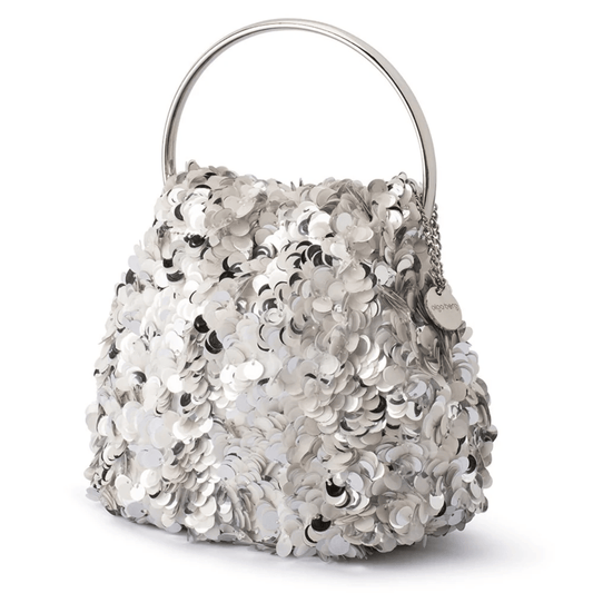 Sharma Sequin Pouch | White