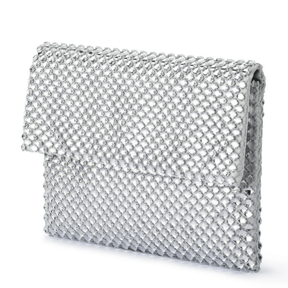 Scarlett Crystal Clutch | Silver