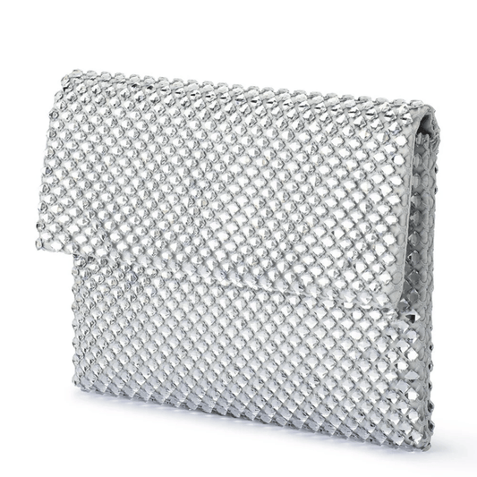 Scarlett Crystal Clutch | Silver