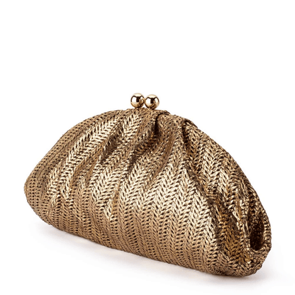 Rita Woven Clutch | Bronze