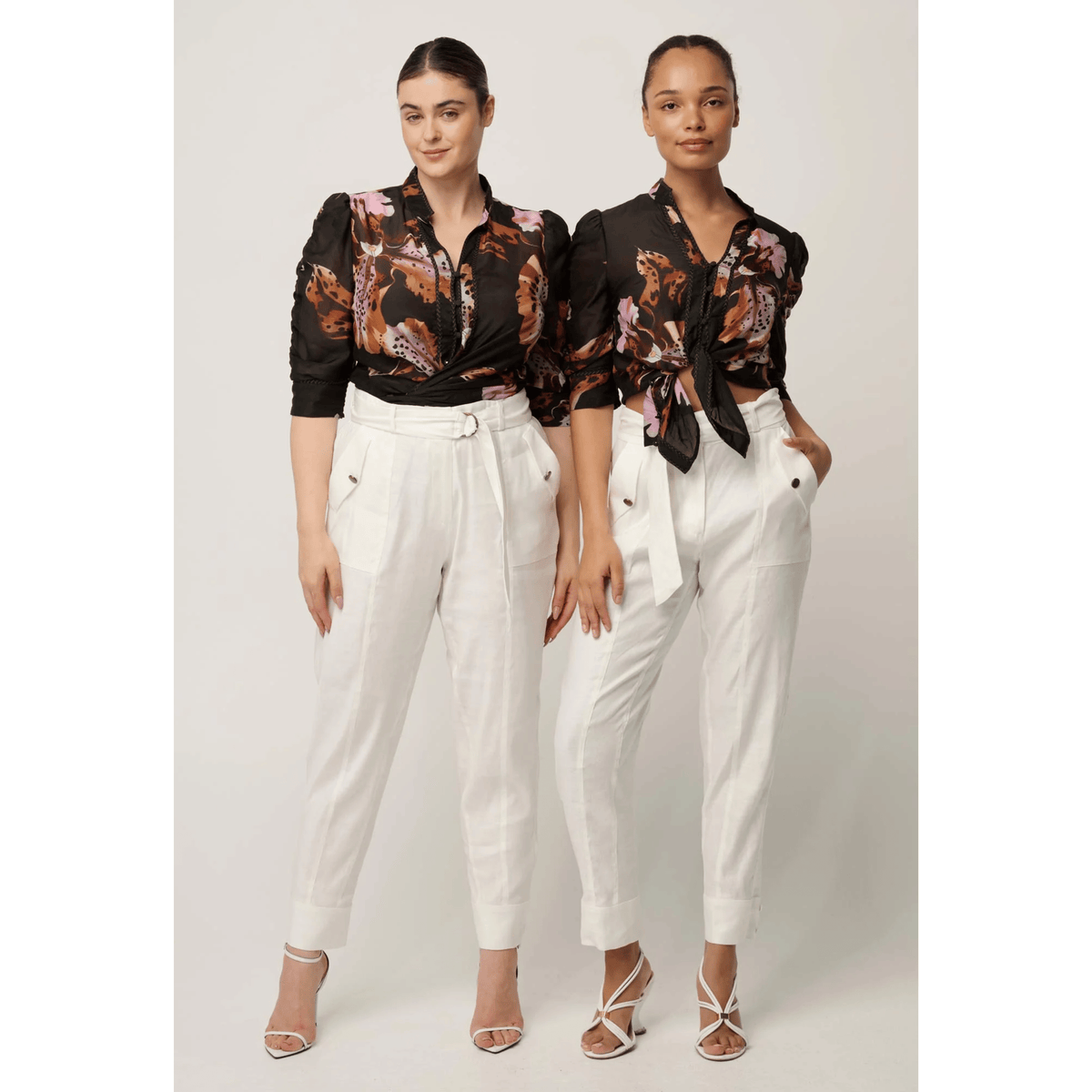 Calantha Contrast Trim Shirt | Sunset Orchid - OnceWas