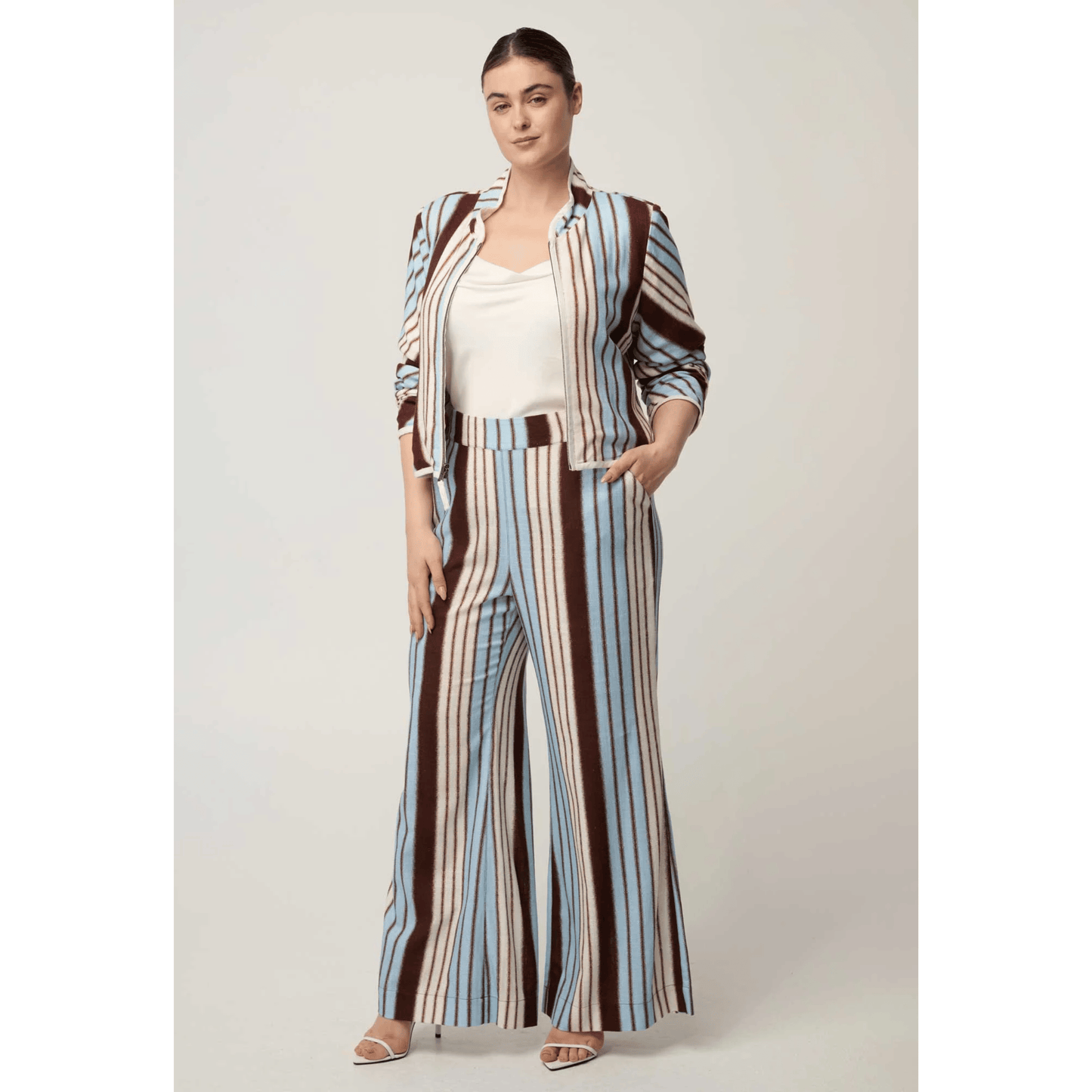 Delray Reversible Jacket | Nautilus Bloom/Iridescent Stripe - OnceWas