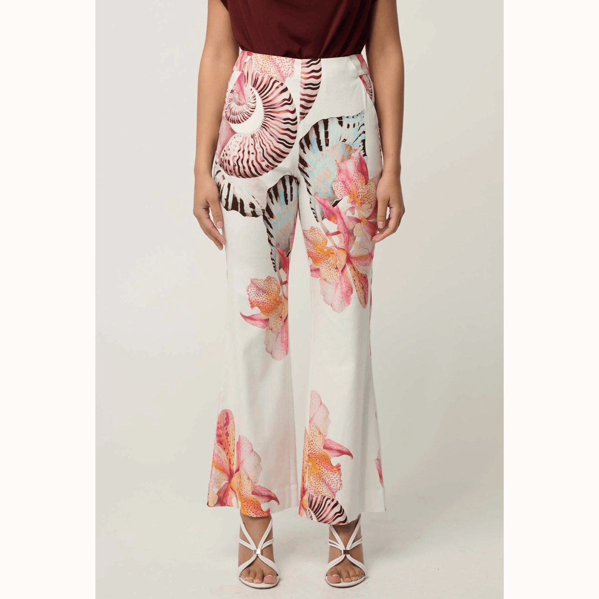 Kelsey Linen Pant | Nautilus Bloom | Once Was