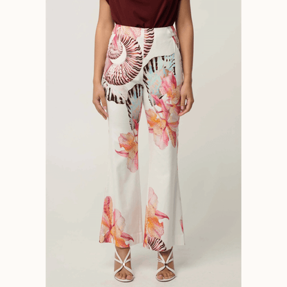 Kelsey Linen Pant | Nautilus Bloom | Once Was