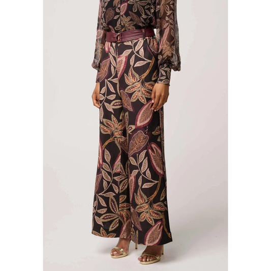 Once Was - Adele Belted Pant | Dark Tropique
