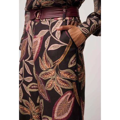 Once Was - Adele Belted Pant | Dark Tropique