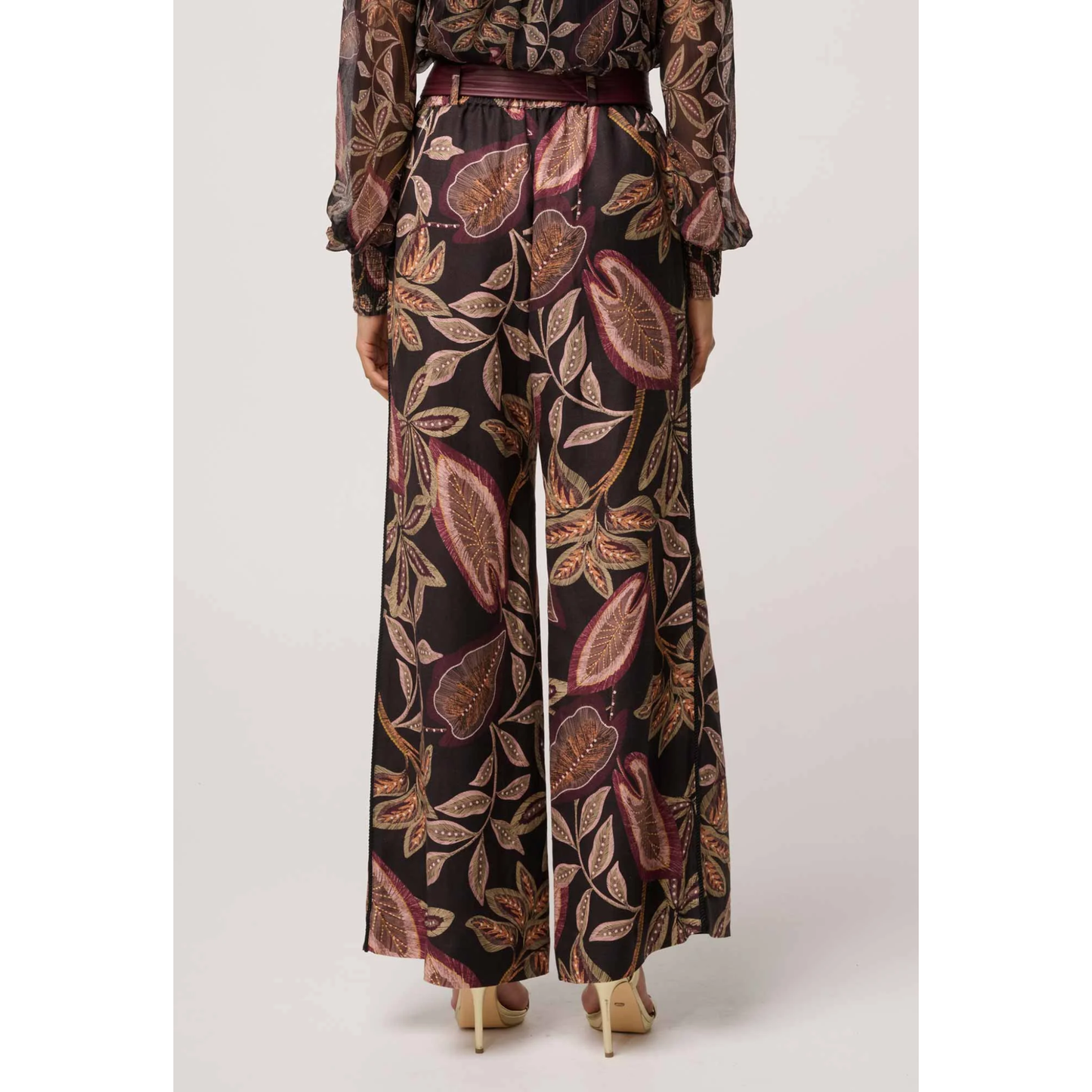 Once Was - Adele Belted Pant | Dark Tropique