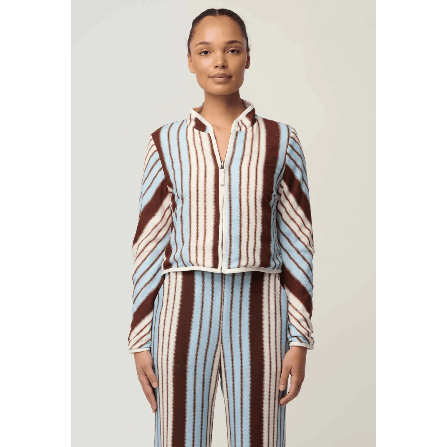 Delray Reversible Jacket | Nautilus Bloom/Iridescent Stripe - OnceWas