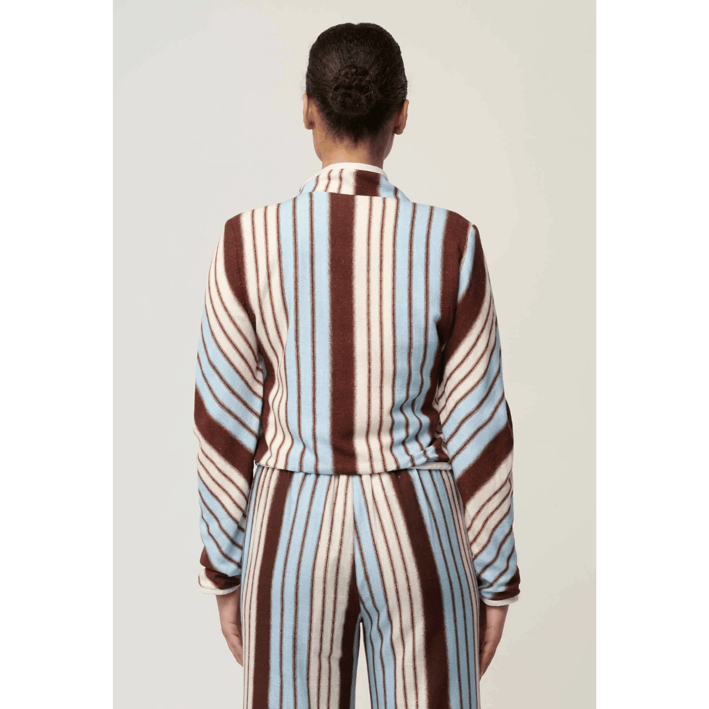 Delray Reversible Jacket | Nautilus Bloom/Iridescent Stripe - OnceWas
