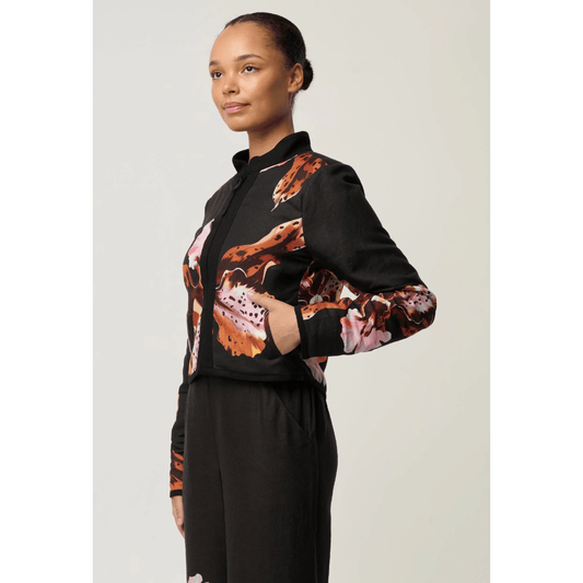 Petite Delray Reversible Jacket | Sunset Orchid/Noir Orchid - OnceWas