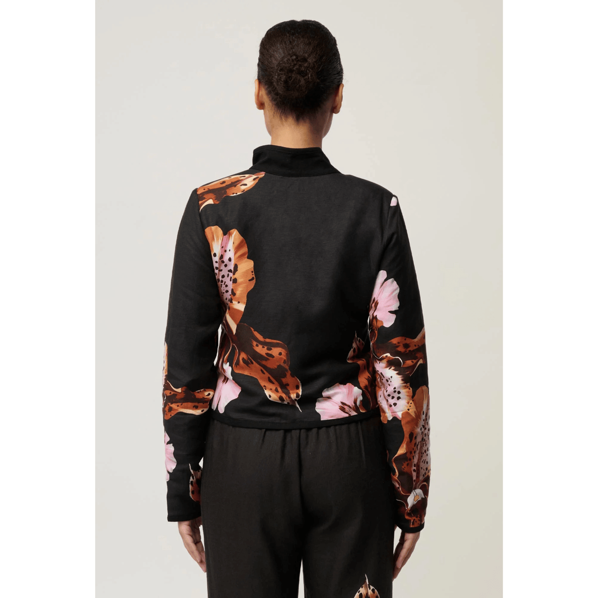 Petite Delray Reversible Jacket | Sunset Orchid/Noir Orchid - OnceWas