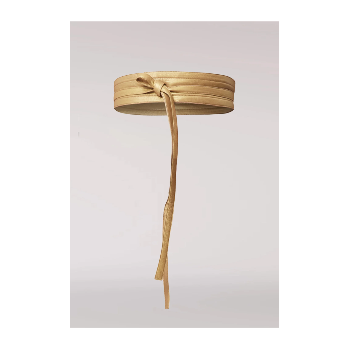 Once Was - Milton Leather Wrap Belt | Gold