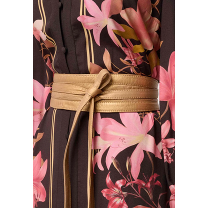 Once Was - Milton Leather Wrap Belt | Gold