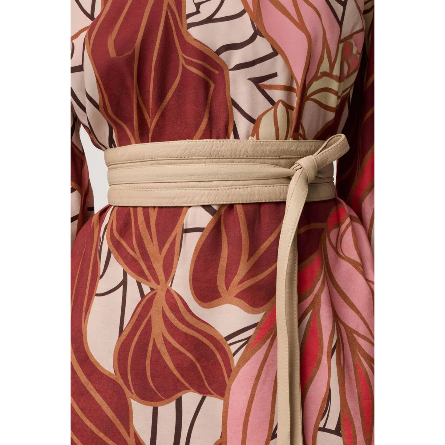 Once Was - Milton Leather Wrap Belt | Oatmeal