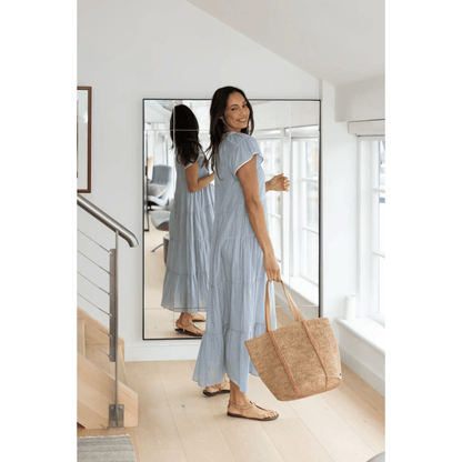 Camellia Maxi Dress | Blue/White