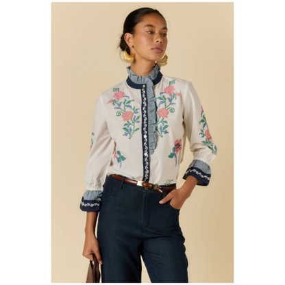 Lara Frill Shirt | Cream