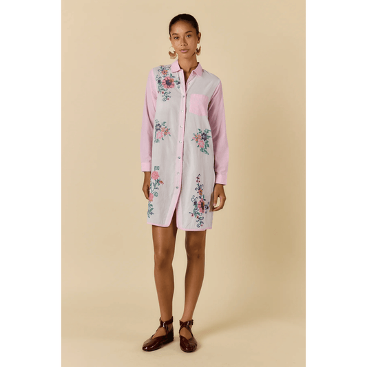 Lara Shirtmaker Dress | Pink | Rubyyaya