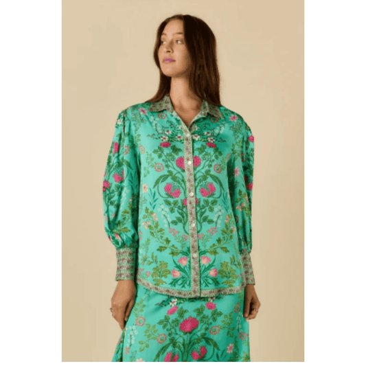 Tatiana Shirt | Green - Rubyyaya