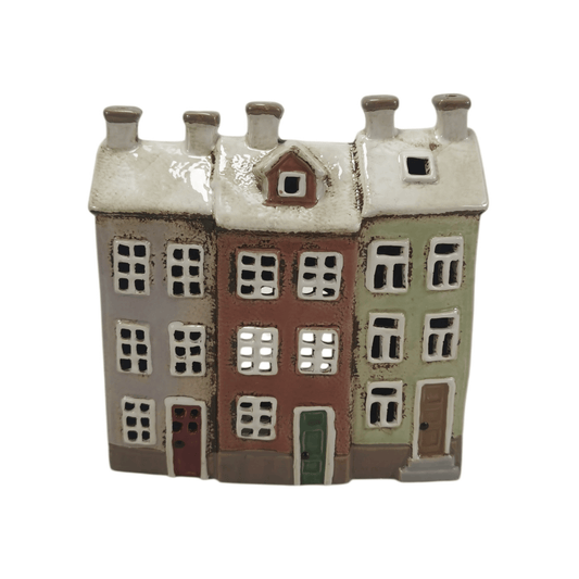 Coloured Door Triple House | Tealight | PICKUP INSTORE ONLY